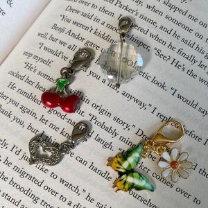 Charm Bundle with Butterfly and Cherry